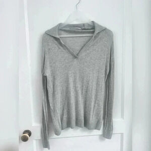 Stitches & Stripes Grey V Neck Pullover Sweater Size S